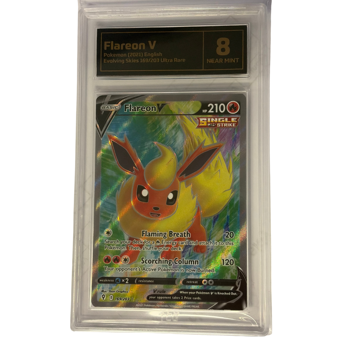 
                  
                    TCG Graded Pokemon Flareon V Near Mint 8
                  
                