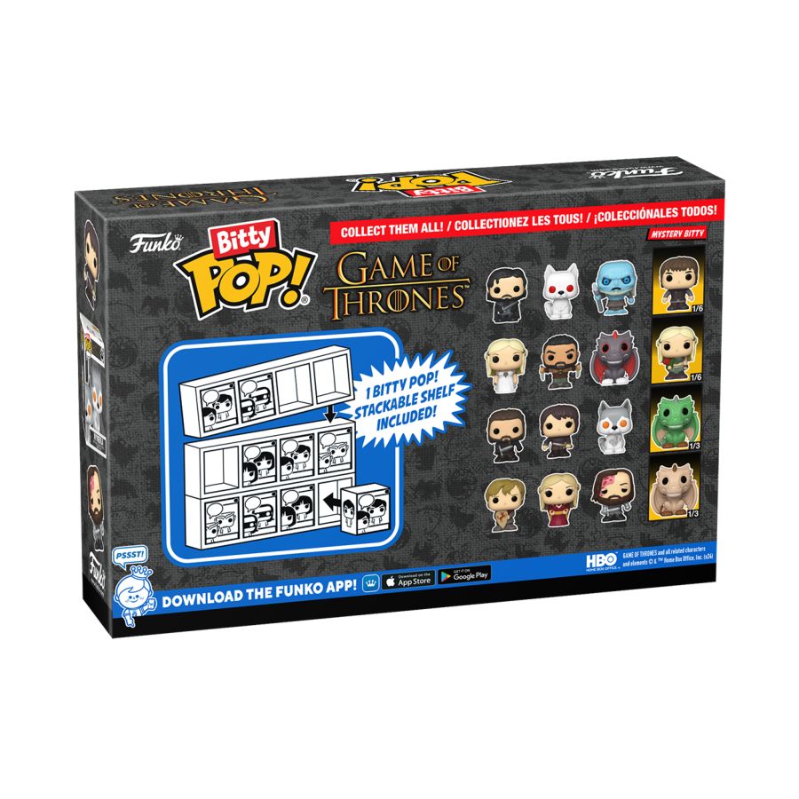 
                  
                    Game of Thrones - Daenerys, Khal Drogo, Drogon & Mystery Bitty Pop! Vinyl Figure 4-Pack
                  
                