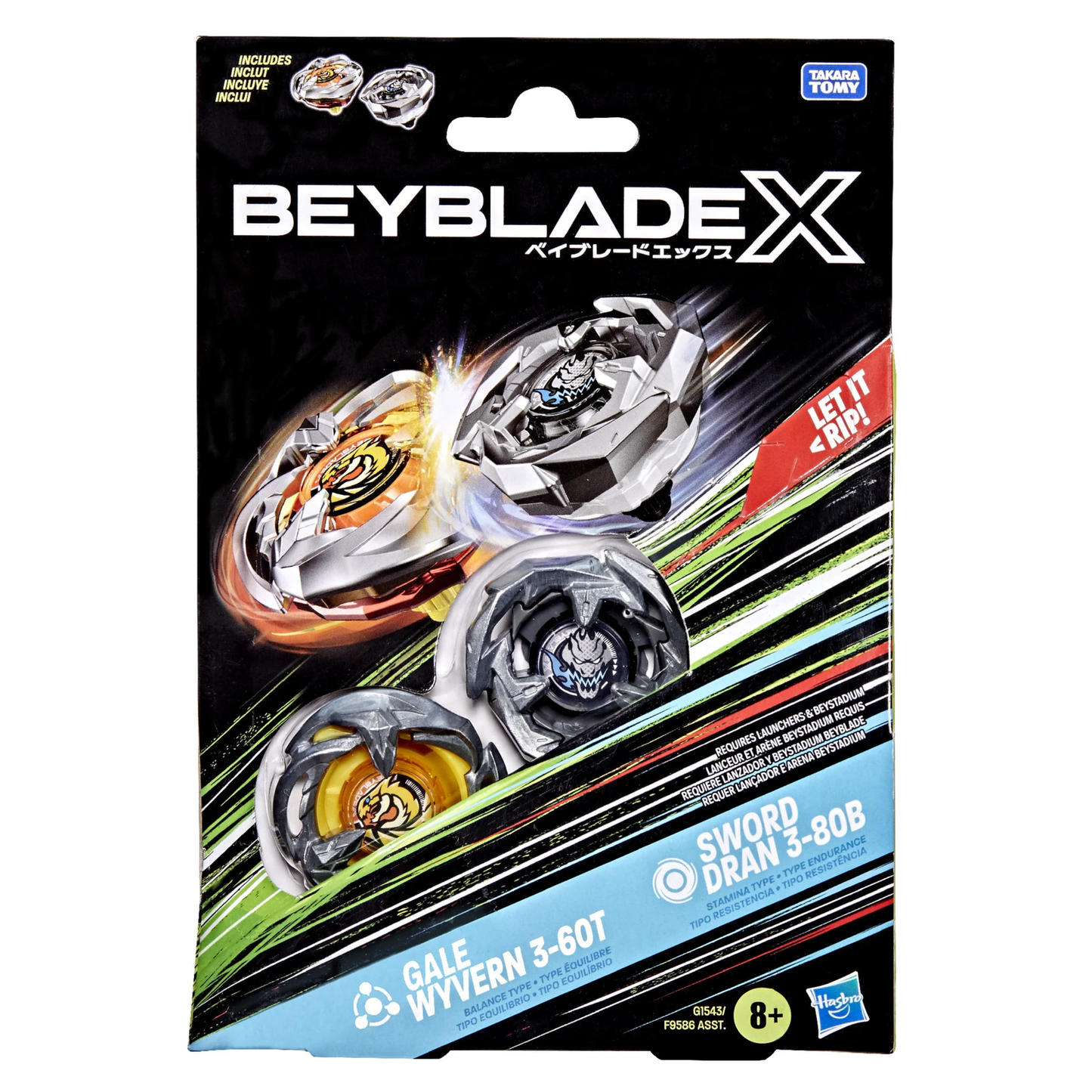 
                  
                    Beyblade X Gale Wyvern 3-60T & Sword Dran 3-80B
                  
                