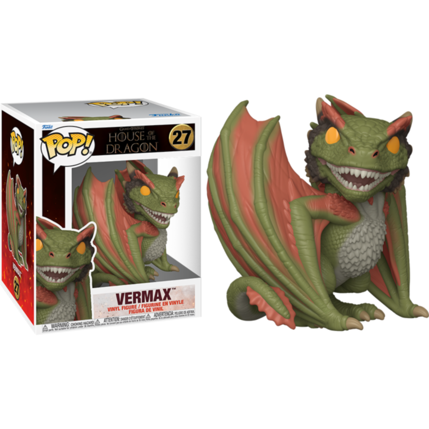 
                  
                    Game of Thrones: House of the Dragon - Vermax 6" Super Sized Pop! Vinyl Figure
                  
                