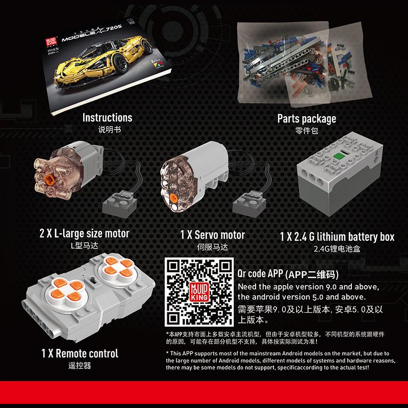 
                  
                    MOULD KING 13145S 1:8 Mclaren 720S with 3149 Pieces
                  
                