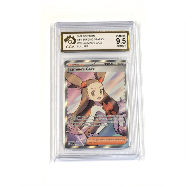 CGA Graded Pokemon SV08: Surging Sparks #233 Jasmine's Gaze - Graded 9.5