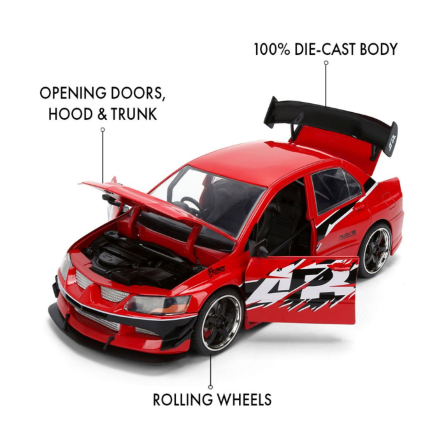 
                  
                    Fast & Furious - 2006 Mitsubishi Lancer Evolution IX 1:24 Scale Diecast Vehicle
                  
                