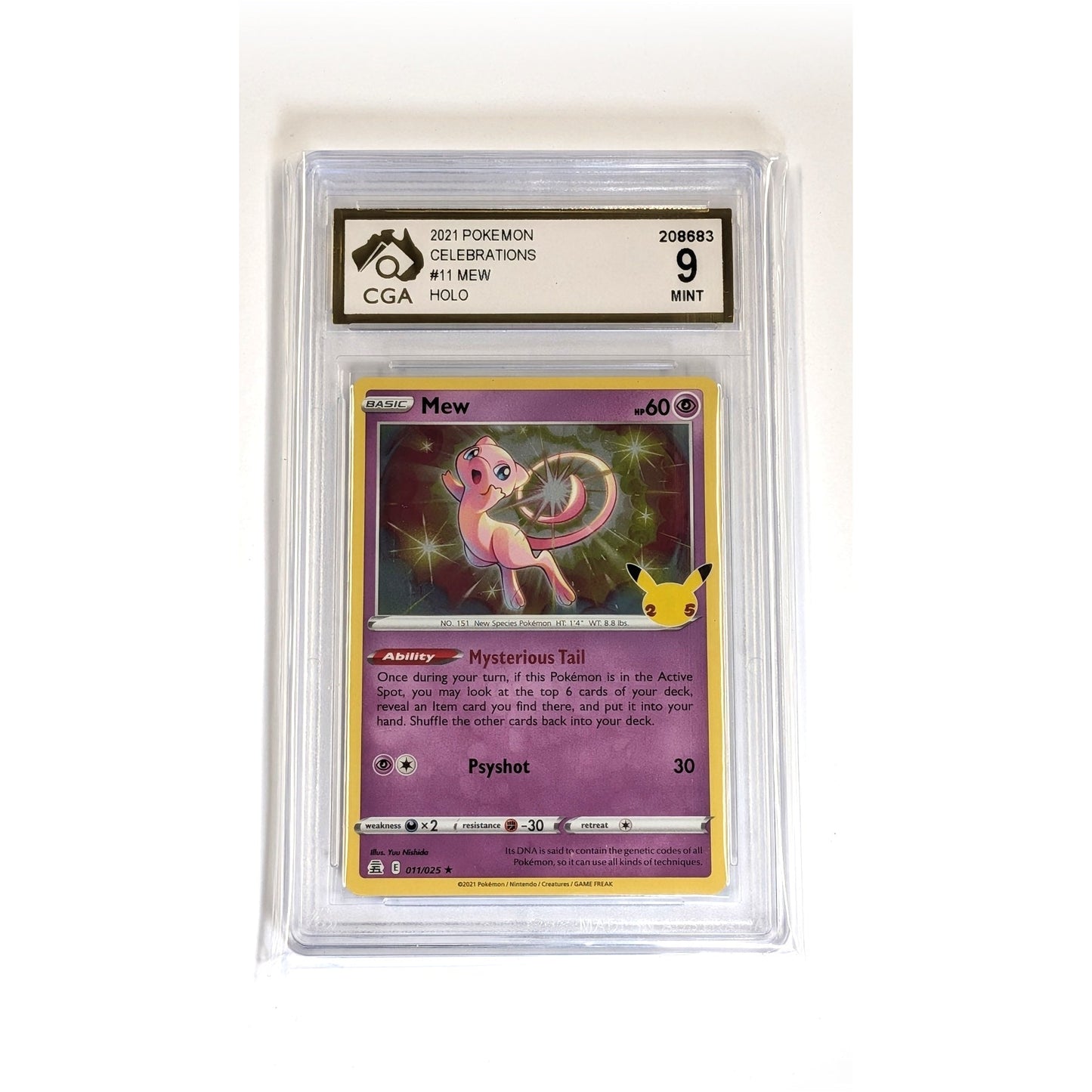 
                  
                    CGA Graded Pokemon SWSH: Celebrations #11 Mew - Graded 9
                  
                