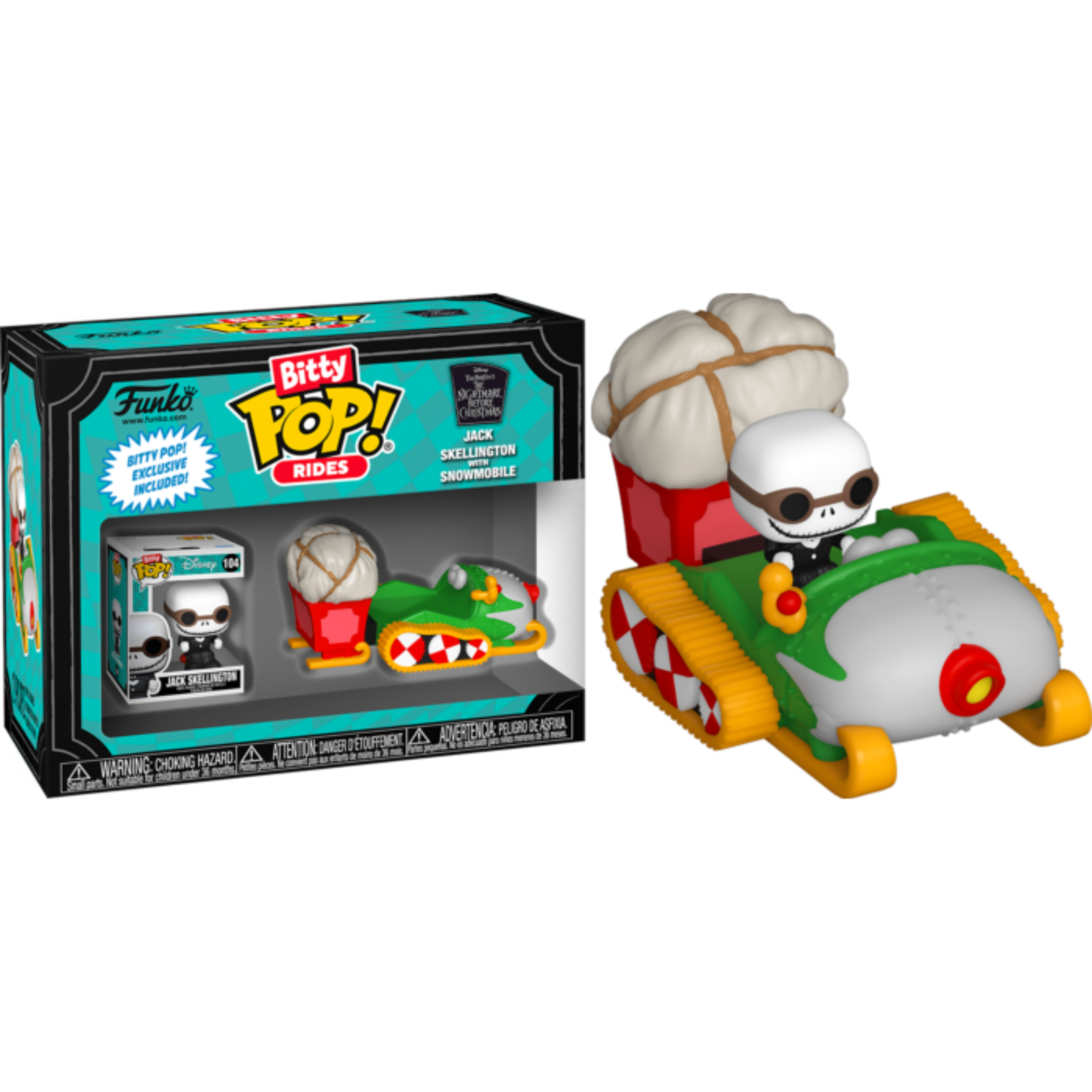 
                  
                    The Nightmare Before Christmas - Jack Skellington with Snowmobile Bitty Pop! Rides Vinyl Figure
                  
                