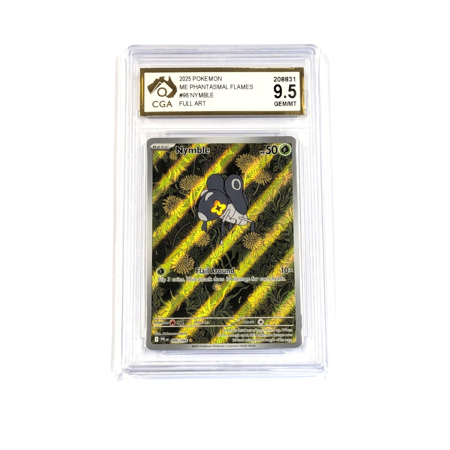 
                  
                    CGA Graded Pokemon me02: Phantasmal Flames #096 Nymble - Graded
                  
                