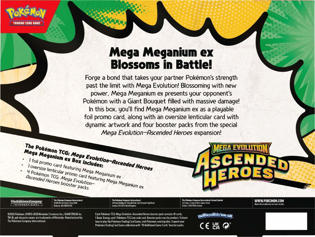 
                  
                    Mega Evolution—Ascended Heroes Mega Meganium ex Box, Mega Emboar ex Box, or Mega Feraligatr ex Box
                  
                