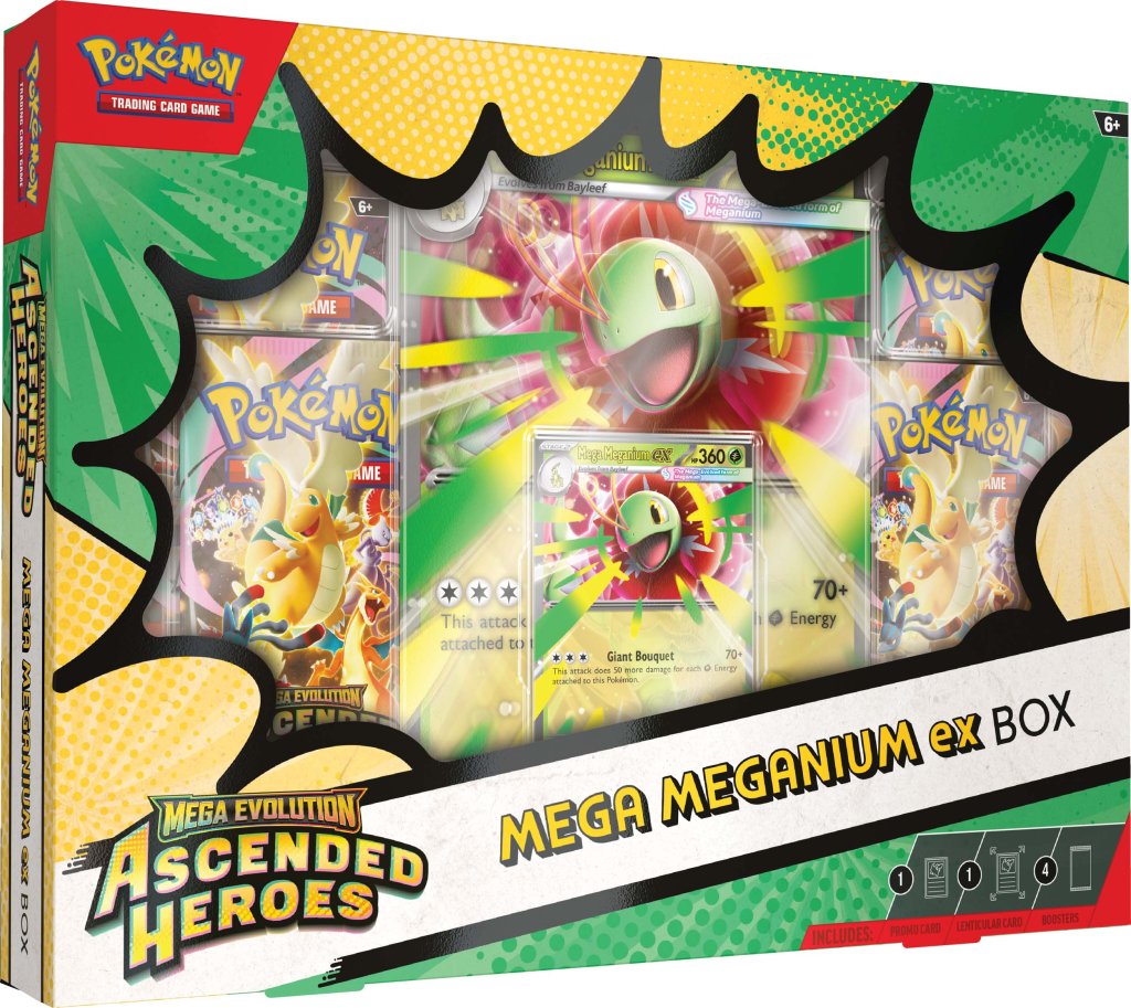 
                  
                    Mega Evolution—Ascended Heroes Mega Meganium ex Box, Mega Emboar ex Box, or Mega Feraligatr ex Box
                  
                