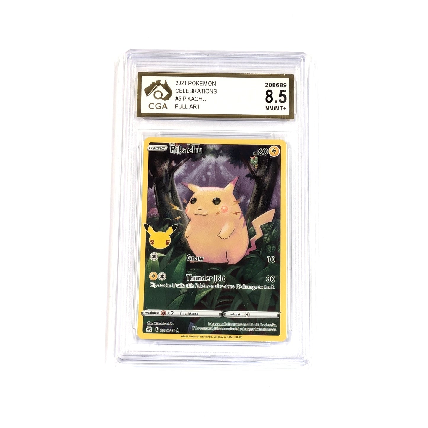
                  
                    CGA Graded Pokemon 25th Aniversary: Celebrations #005 Pikachu - Graded 8.5
                  
                