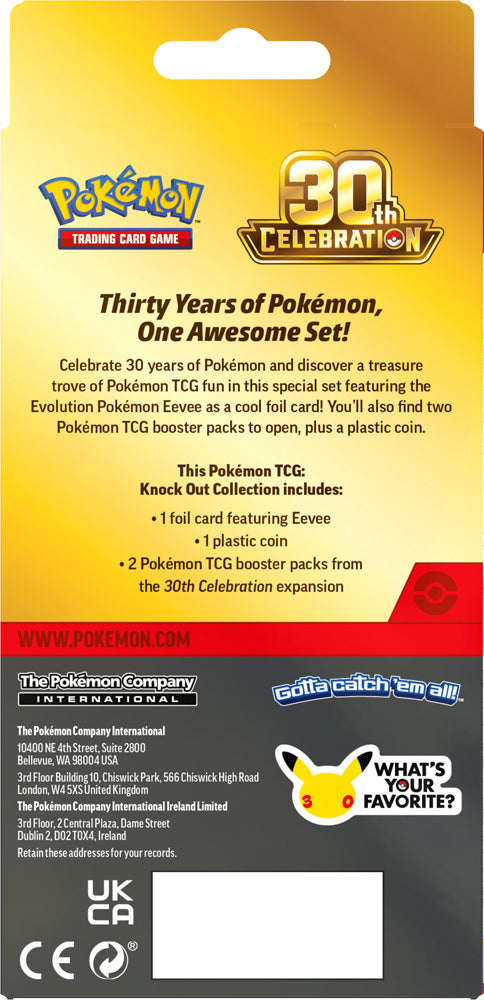 
                  
                    Pokémon TCG: 30th Celebration Knock Out Collection
                  
                