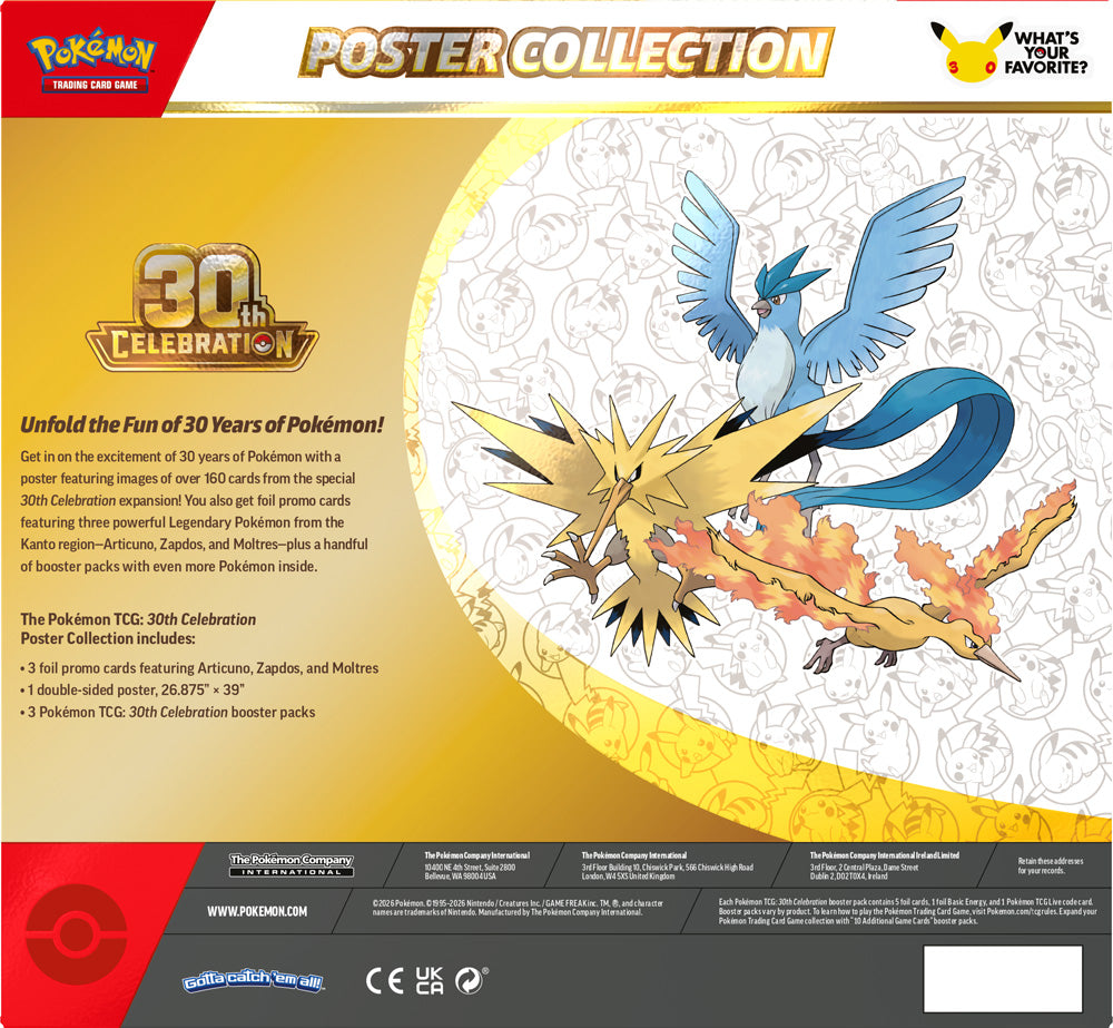 
                  
                    Pokémon TCG: 30th Celebration Poster Collection
                  
                