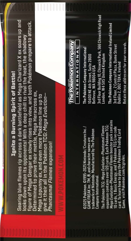 
                  
                    Pokemon TCG Mega Evolution 2- Phantasmal Flames Booster Box
                  
                