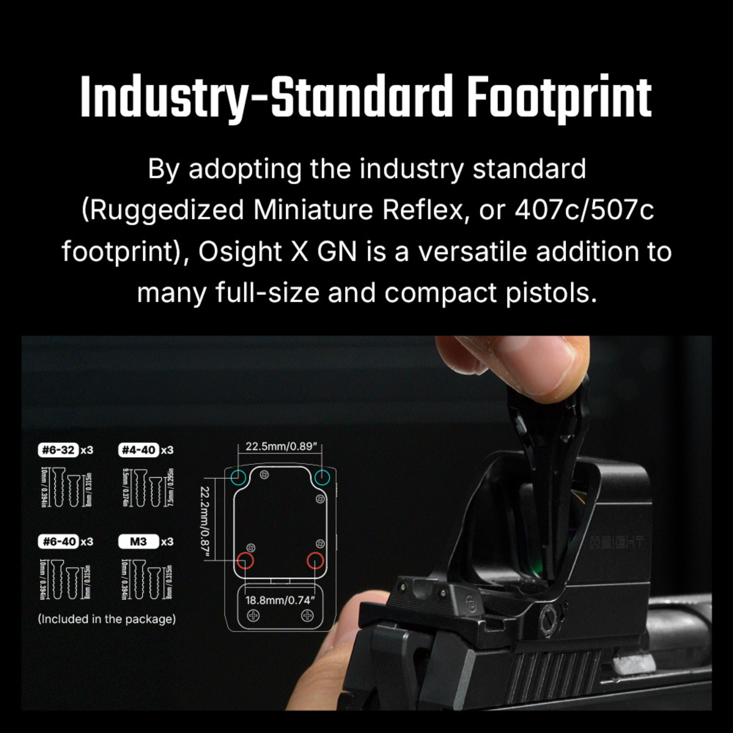 
                  
                    Osight X Open Green 3 MOA Dot & 32 MOA Circle Sight with Magnetic Charging Cover and Large Window
                  
                