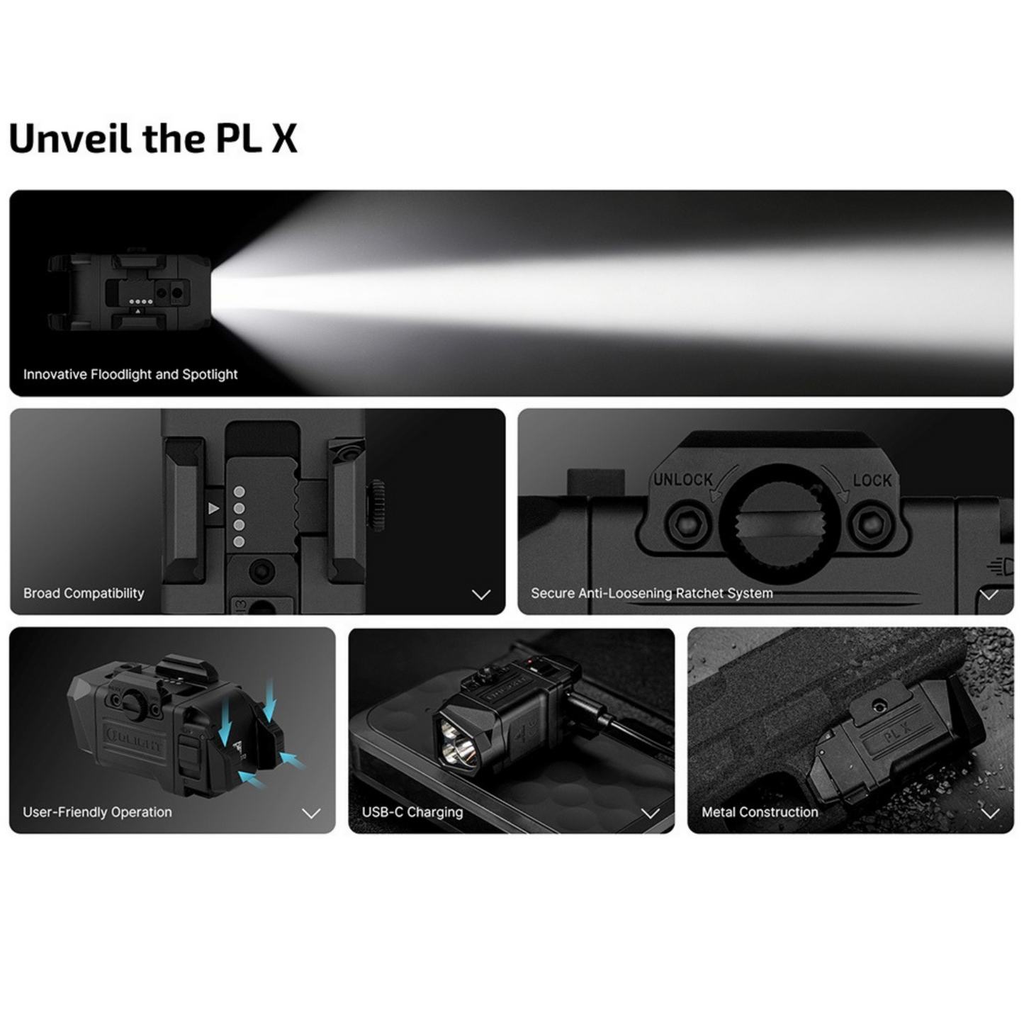 
                  
                    Olight PL X 1200 Lumens Dual Beams Tactical Rail Mounted Light
                  
                