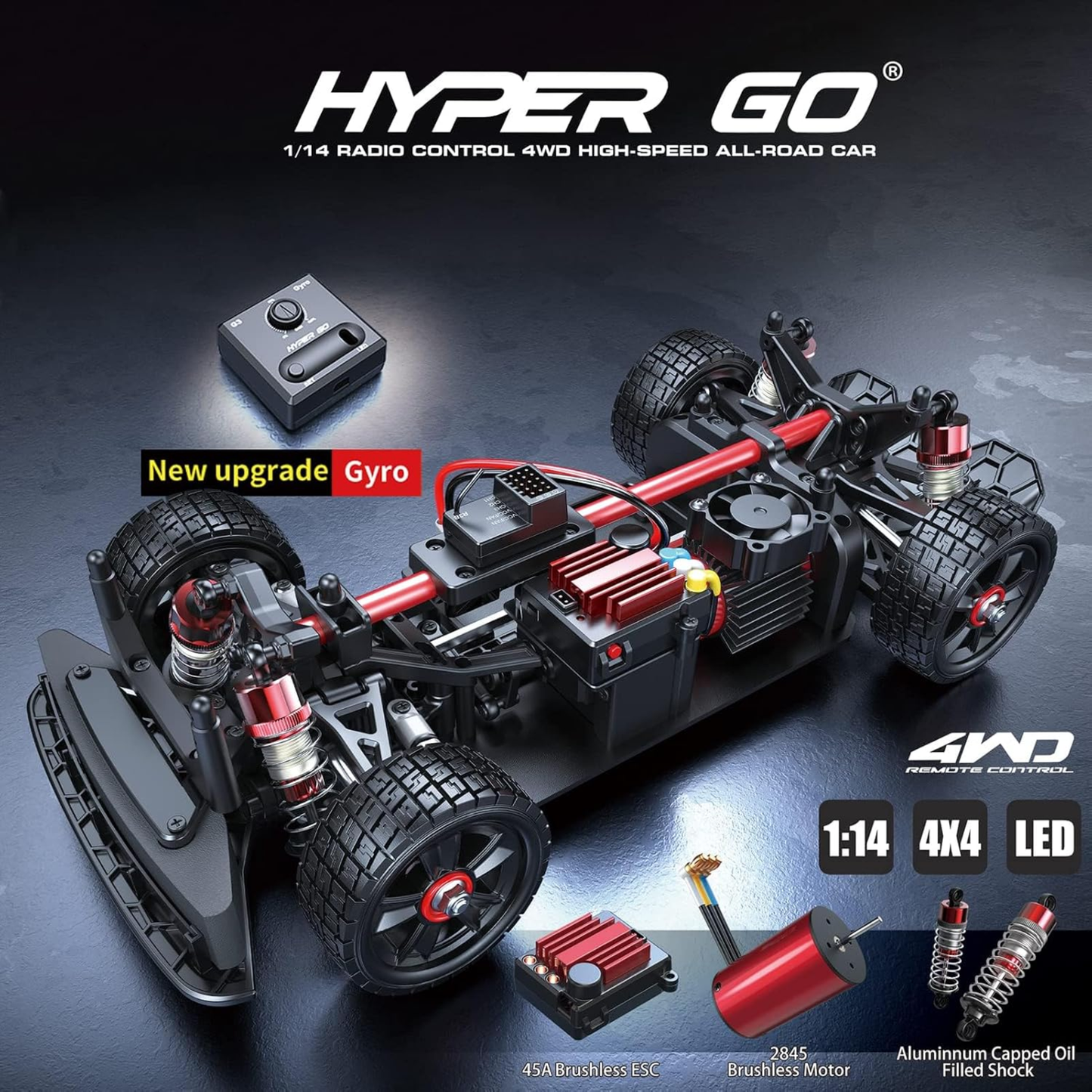 
                  
                    MJX 1/14 Hyper Go 4WD High-Speed Off-Road Brushless RC Rally car
                  
                