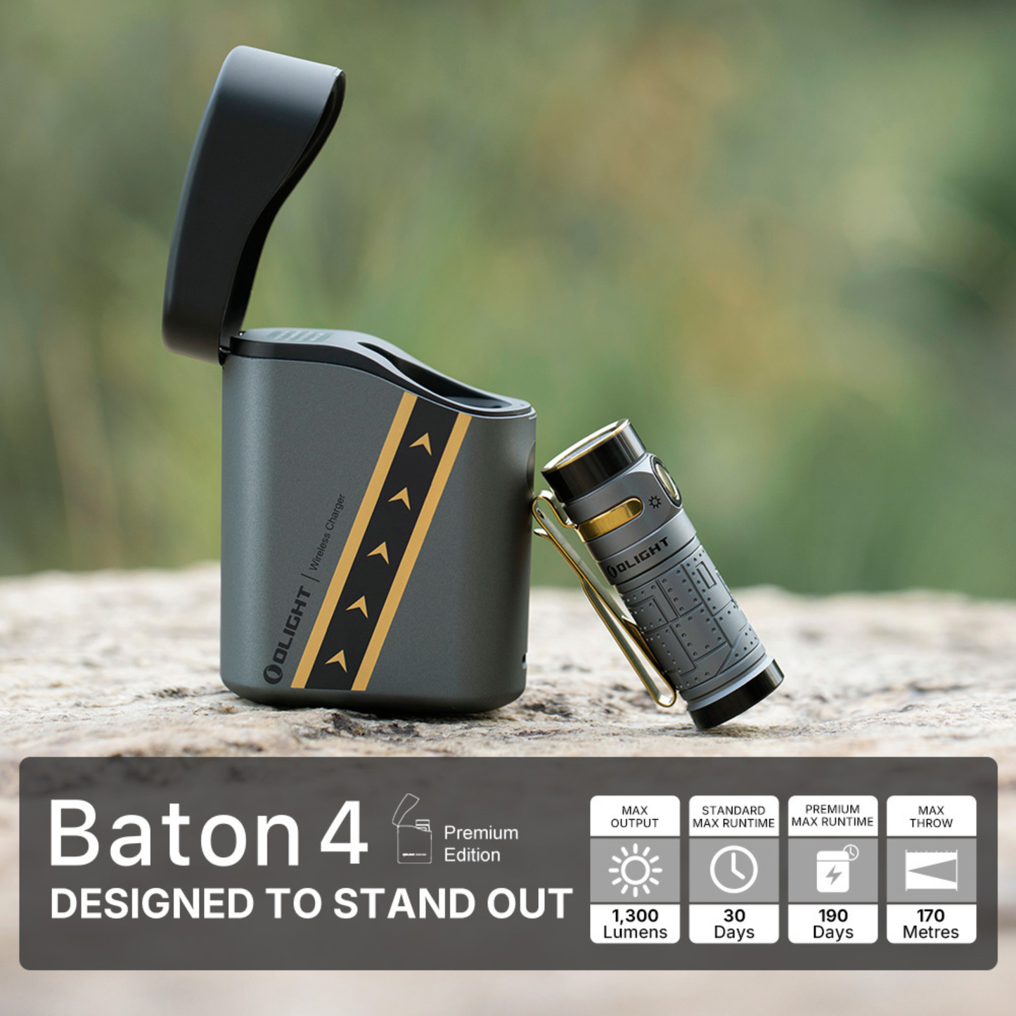 
                  
                    Olight Baton 4 Premium Edition Rechargeable EDC Torch With Wireless Charging Case
                  
                