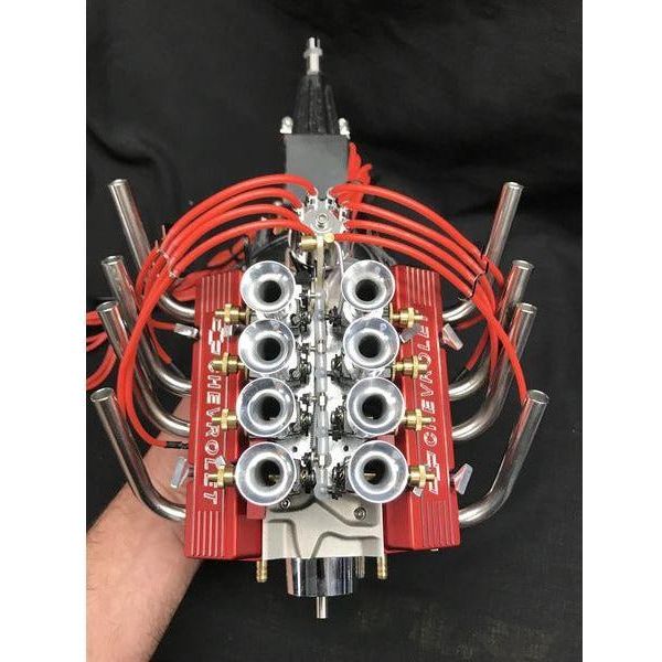 1/4 Scale V8 Nitro Powered 8 Carburetor Working Engine