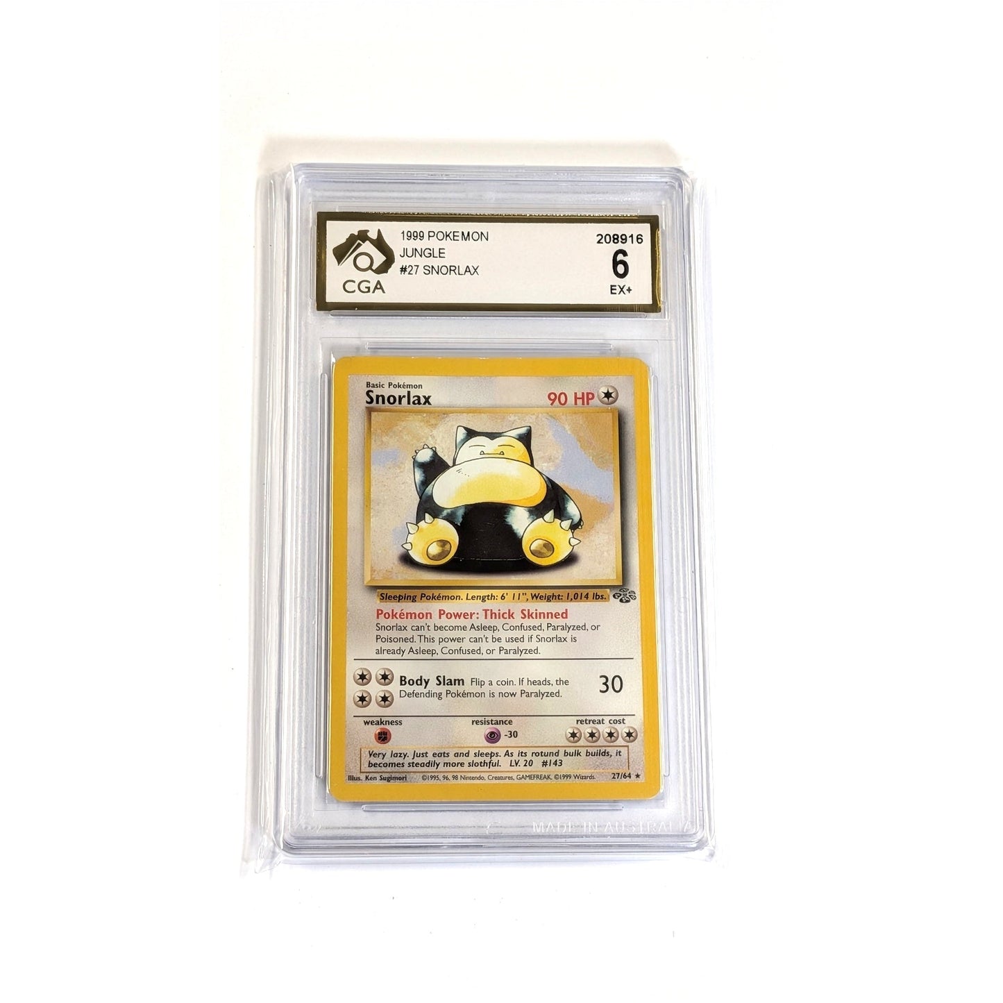 
                  
                    CGA Graded Pokemon Jungle Set (Unlimited) #27 Snorlax - Graded 6
                  
                