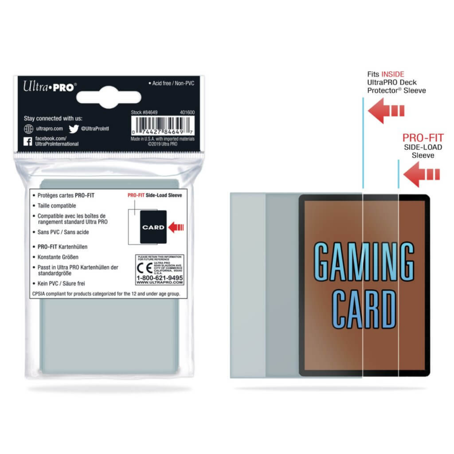 
                  
                    Ultra Pro - PRO-Fit Standard Side Load Deck Protectors 100ct
                  
                