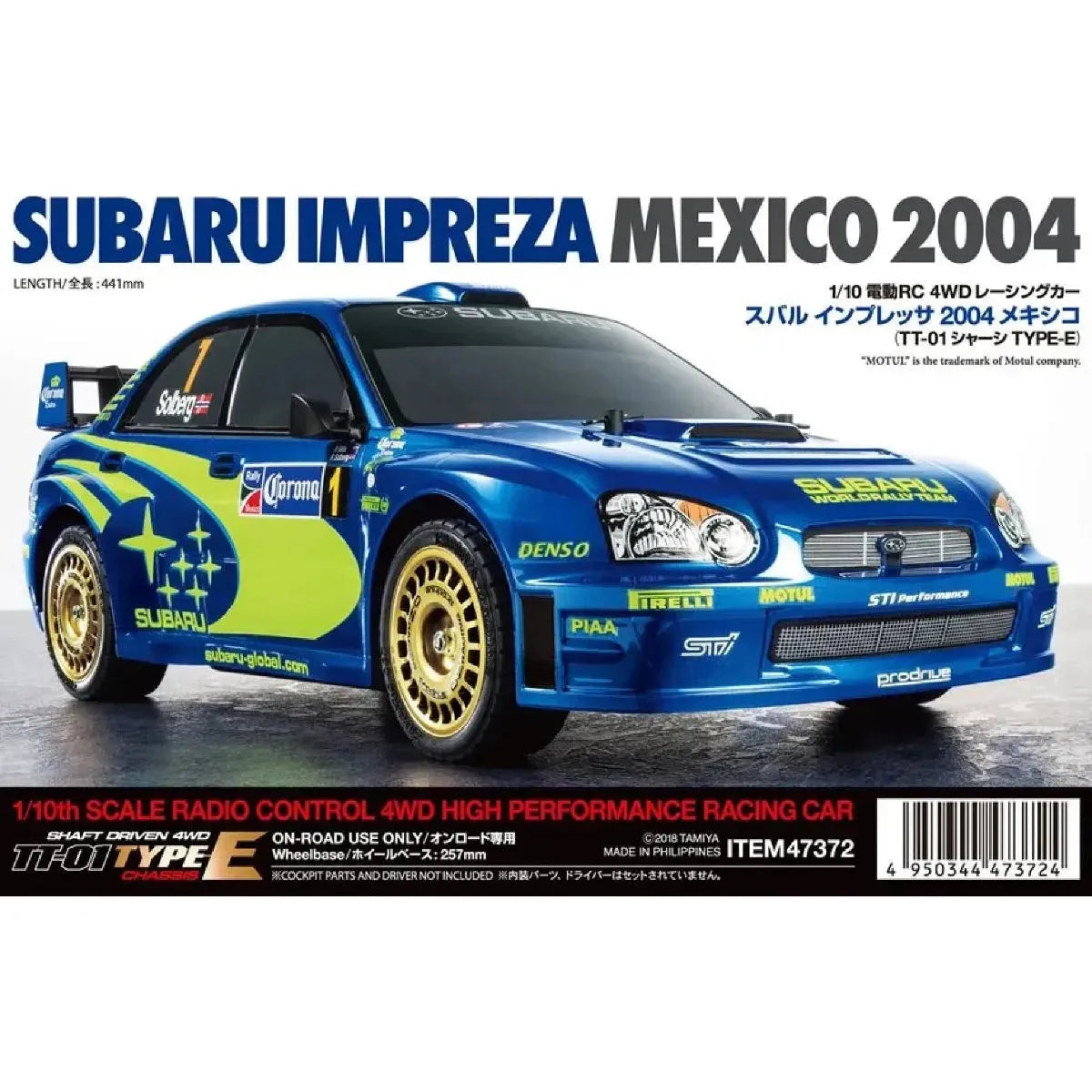 
                  
                    TAMIYA IMPREZA MEXICO '04 (TT-01E) RC DRIFT CAR
                  
                