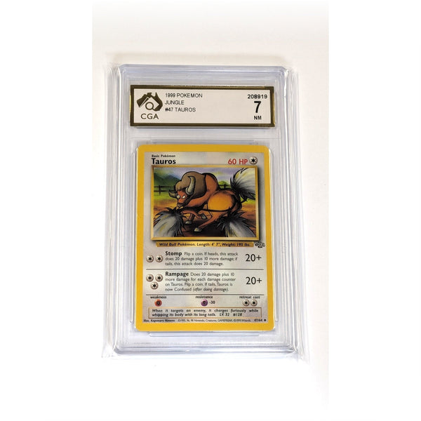 CGA Graded Pokemon Jungle Set (Unlimited) #47 Tauros - Graded 7