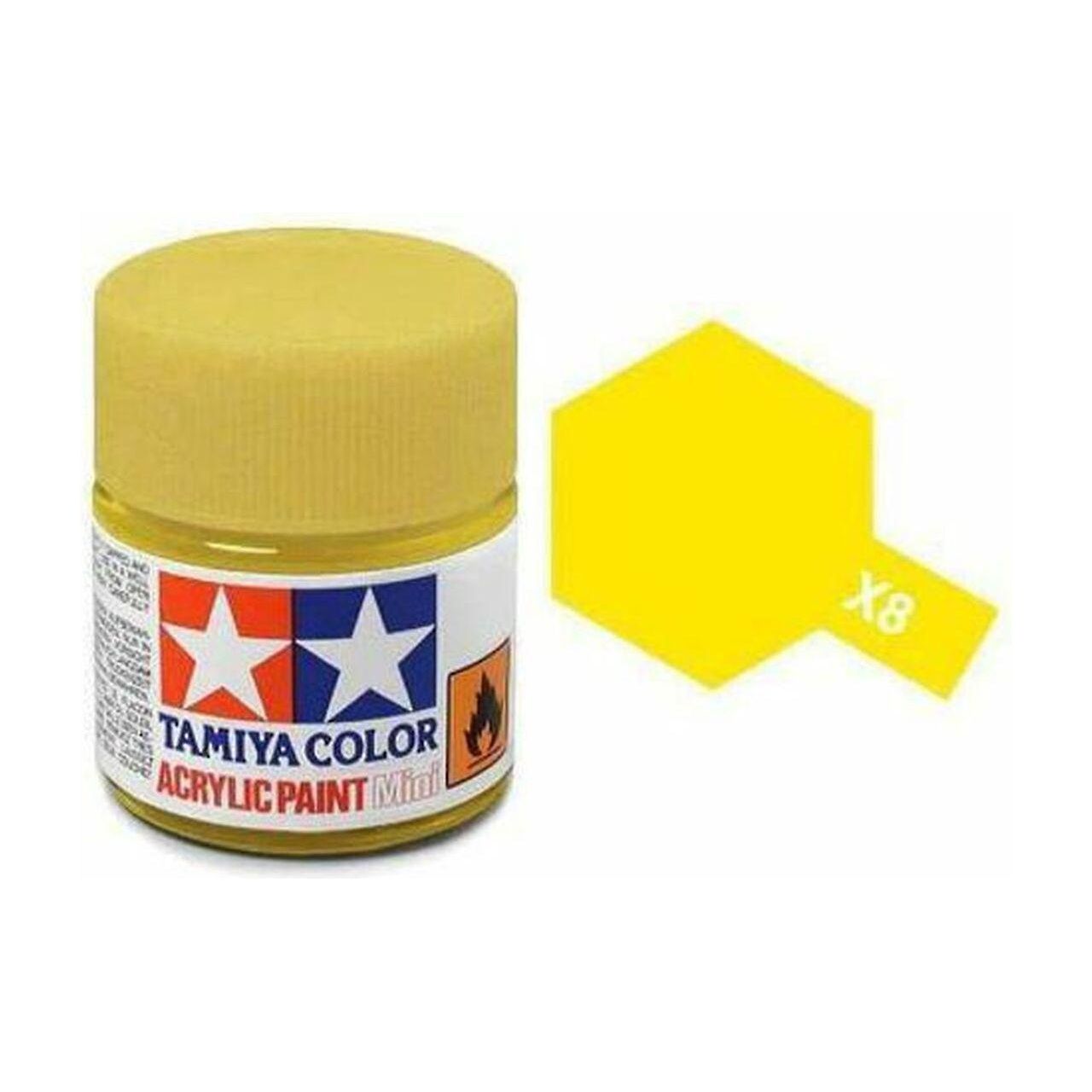 Tamiya Acrylic Mini x-8 LEMON YELLOW