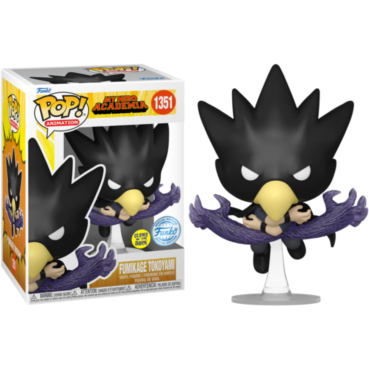 
                  
                    My Hero Academia: Season 5 - Fumikage Tokoyami in Fallen Angel Form Glow-in-the-Dark Pop! Vinyl Figure
                  
                