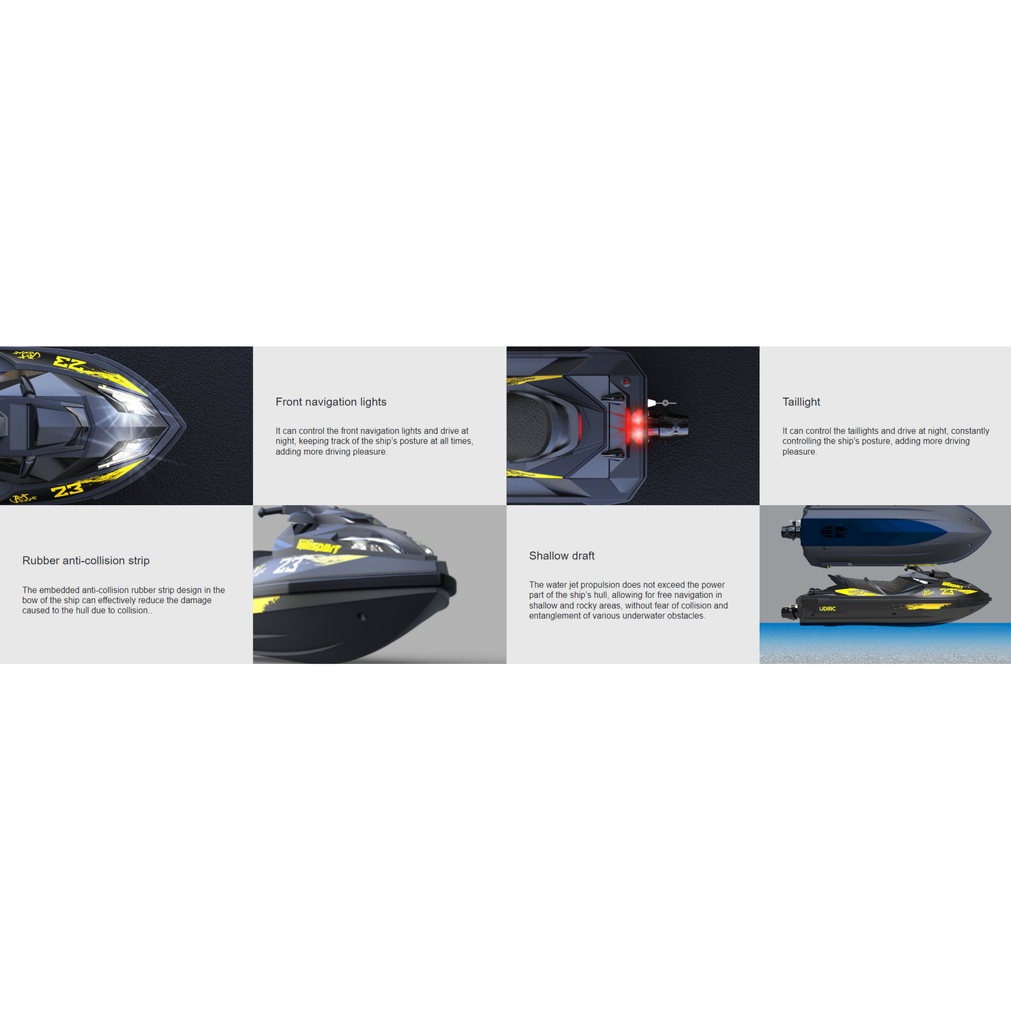 
                  
                    2.4G Brushed Jet Ski Boat Self-Righting Hull Design
                  
                