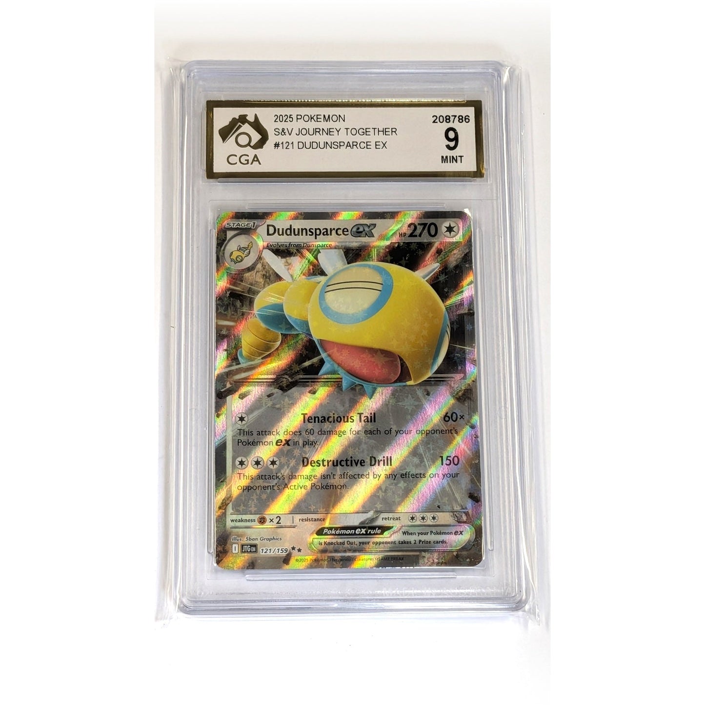 
                  
                    CGA Graded Pokemon S&V Journey Together #121 Dudunsparce ex - Graded 9
                  
                