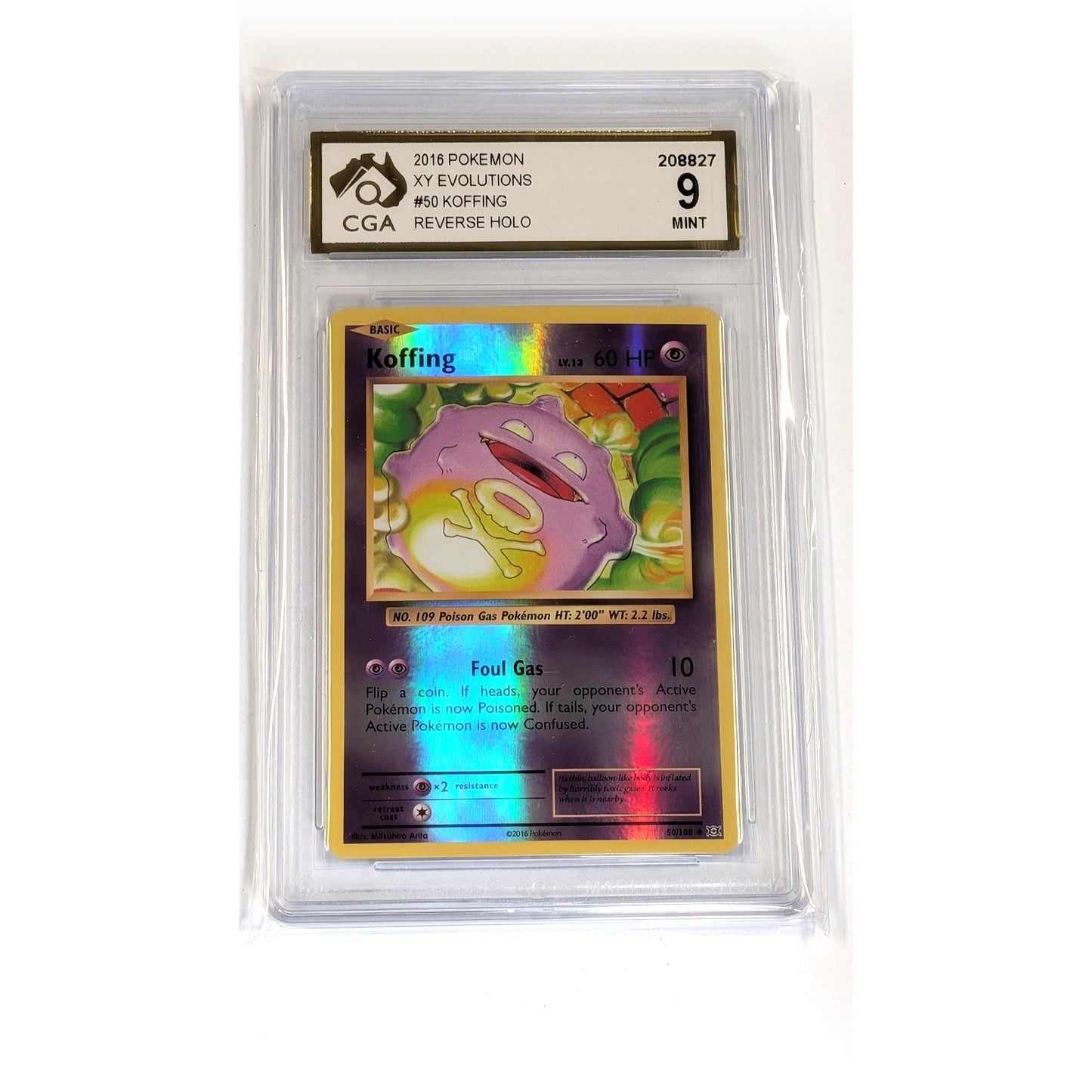 
                  
                    CGA Graded Pokemon XY: Evolutions #50 Koffing - Graded 9
                  
                