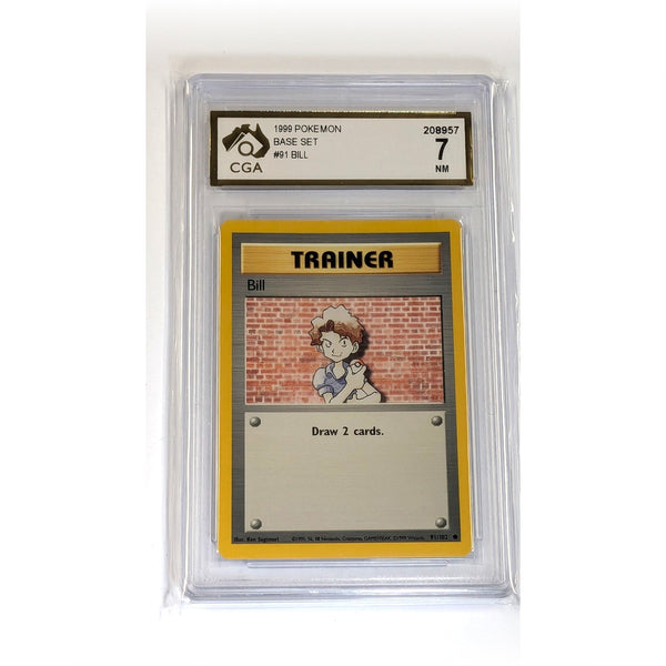 CGA Graded Pokemon Base Set (Unlimited) #91 Bill - Graded 7