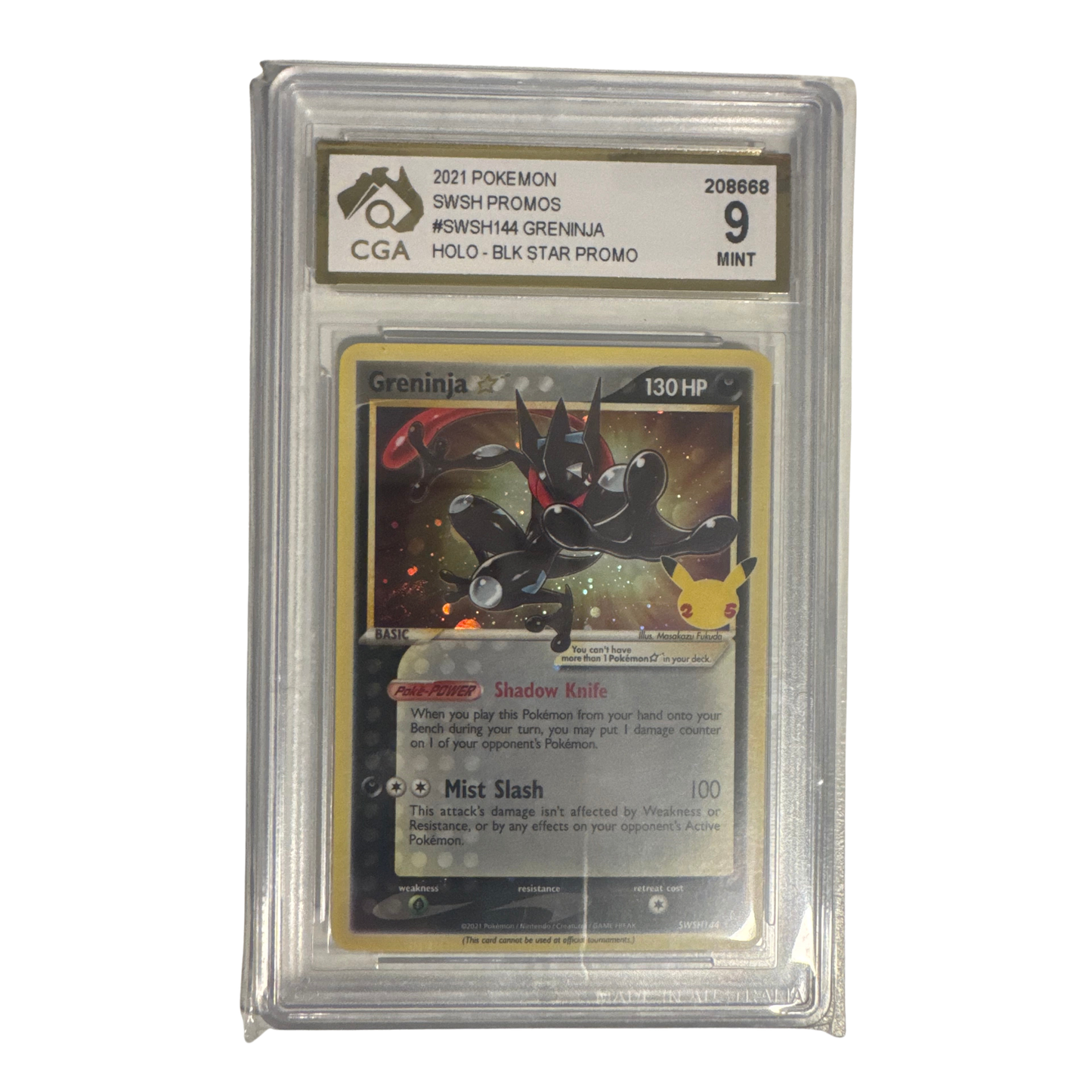 
                  
                    CGA Graded Pokemon Sword & Shield: Promos #SWSH144 Greninja - Graded 9
                  
                