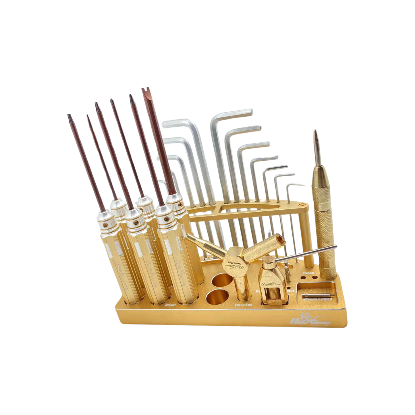 
                  
                    Heavy Duty Gold Tool Set & Stand
                  
                