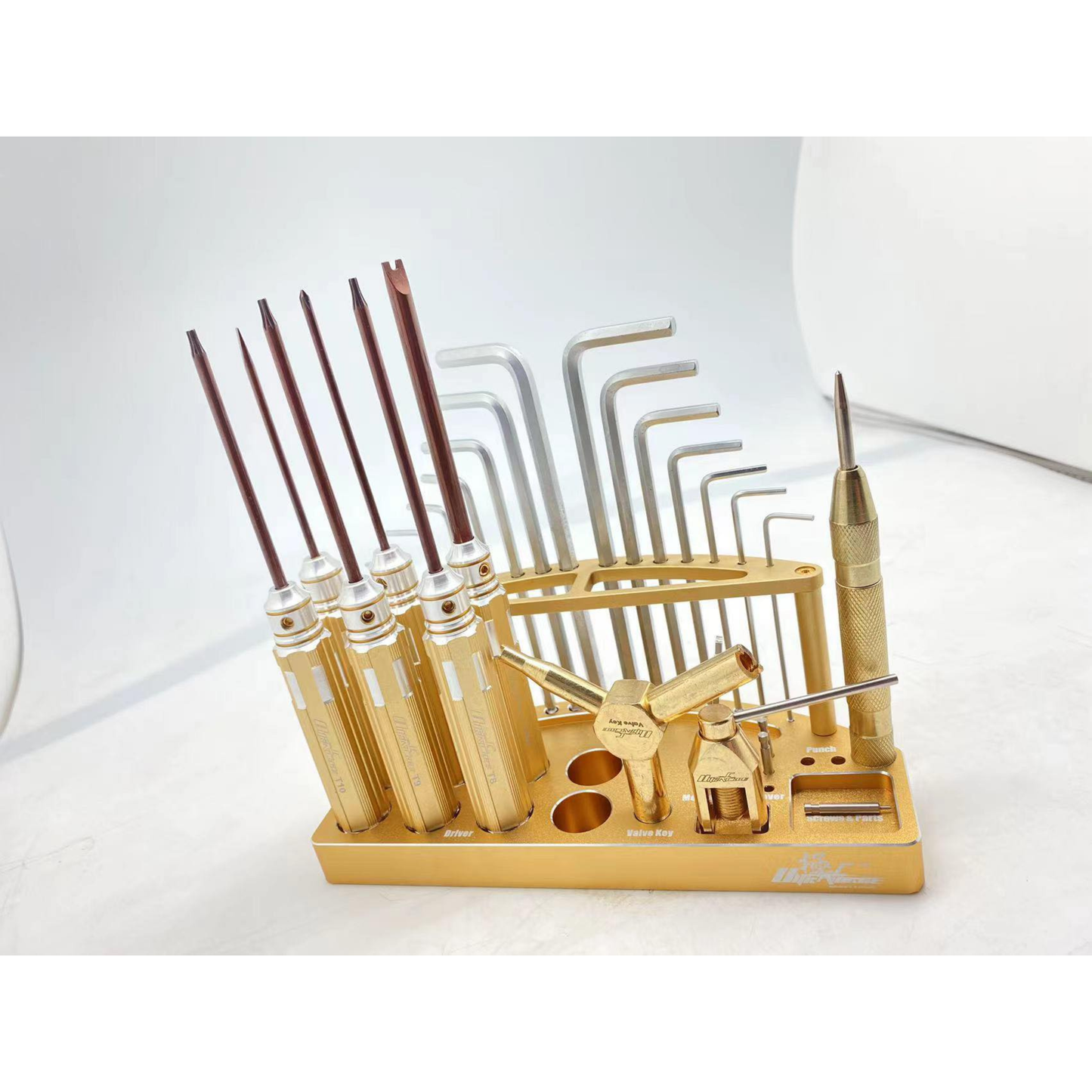 
                  
                    Heavy Duty Gold Tool Set & Stand
                  
                
