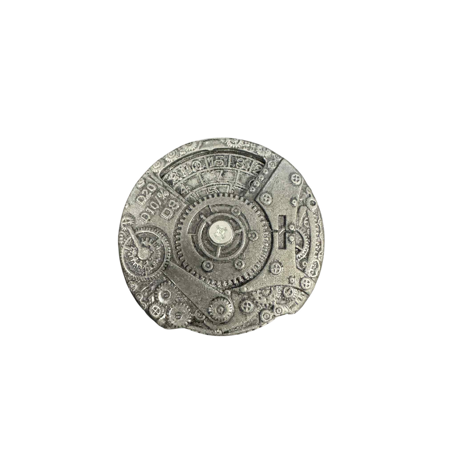
                  
                    Steampunk Spinner die - D4, D6, D12 All in one! - 1pcs - 5 colours available!
                  
                