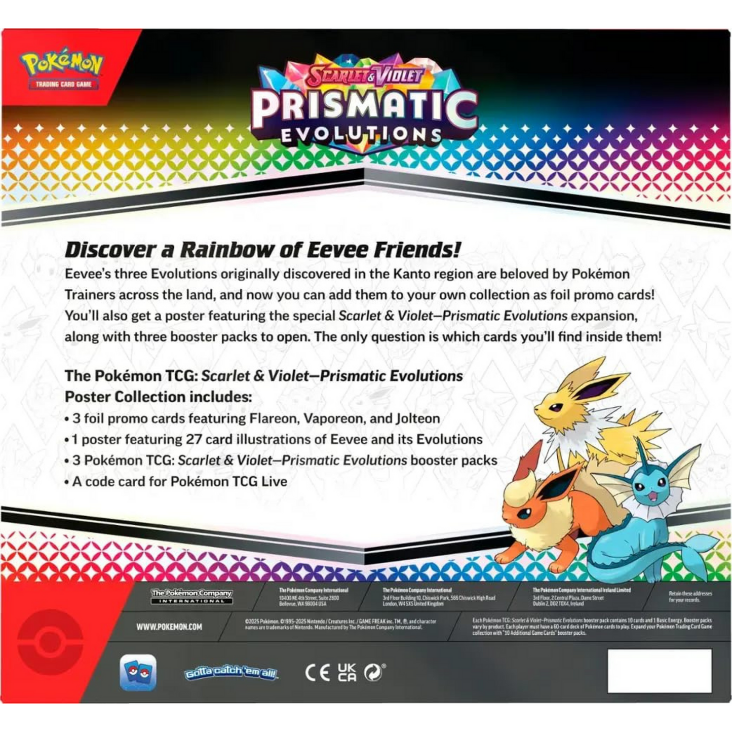 Scarlet & Violet Prismatic Evolutions Poster Collection POKEMON TCG