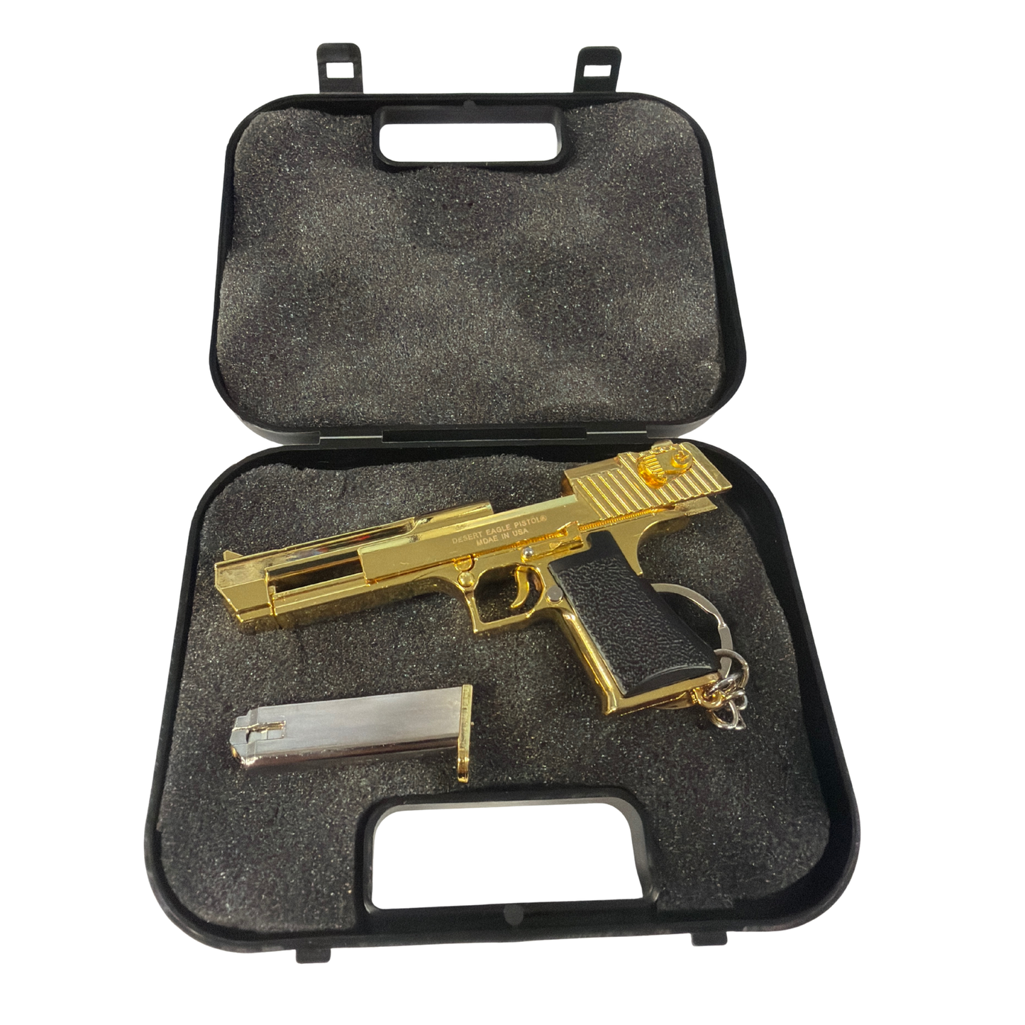 
                  
                    Mini Desert Eagle Keychain – Functional Slide with Imitation Round
                  
                