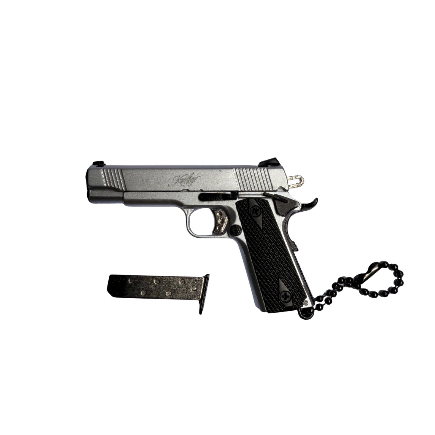 
                  
                    Mini 1911 Kimber Keychain – Slide Action with Imitation Round
                  
                