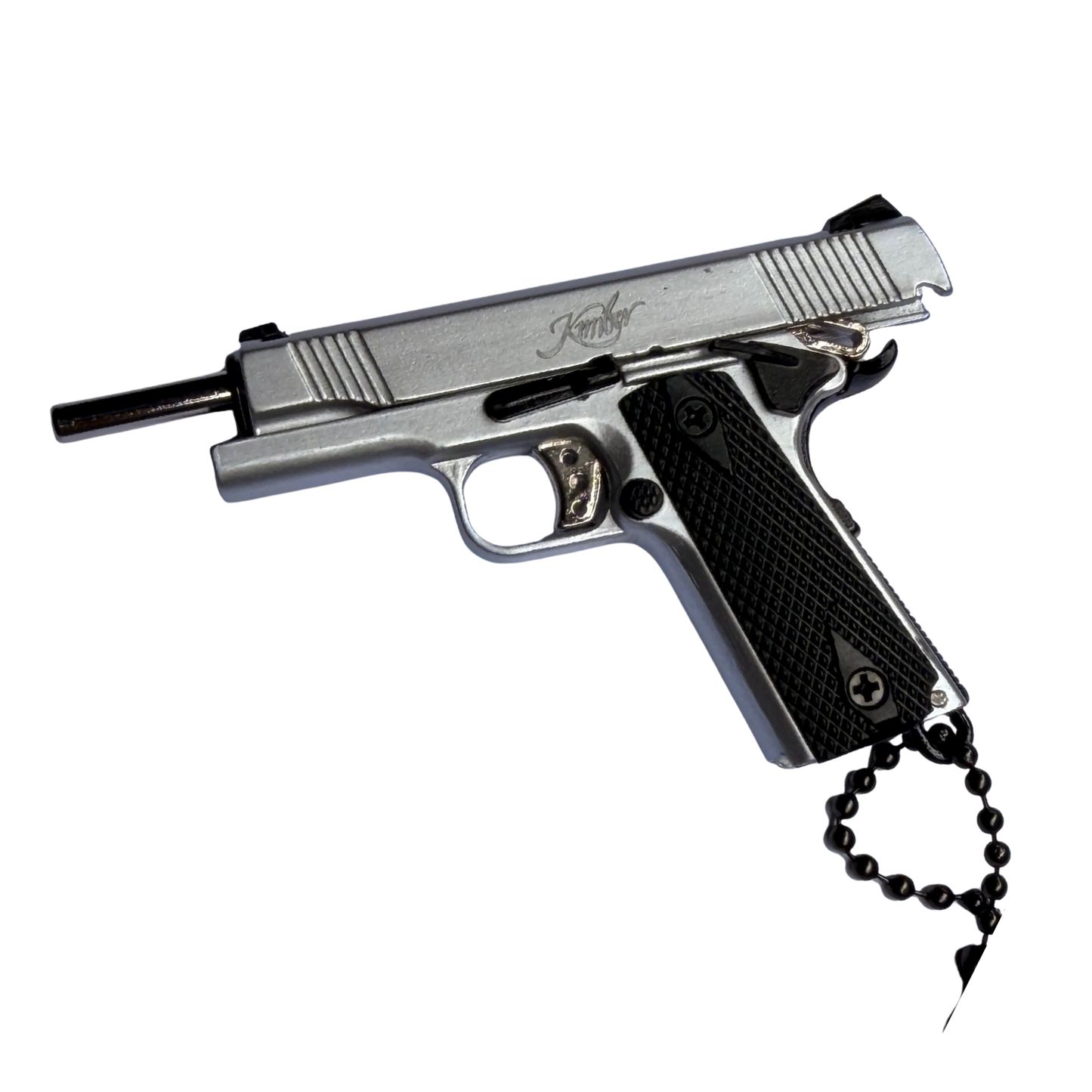 
                  
                    Mini 1911 Kimber Keychain – Slide Action with Imitation Round
                  
                