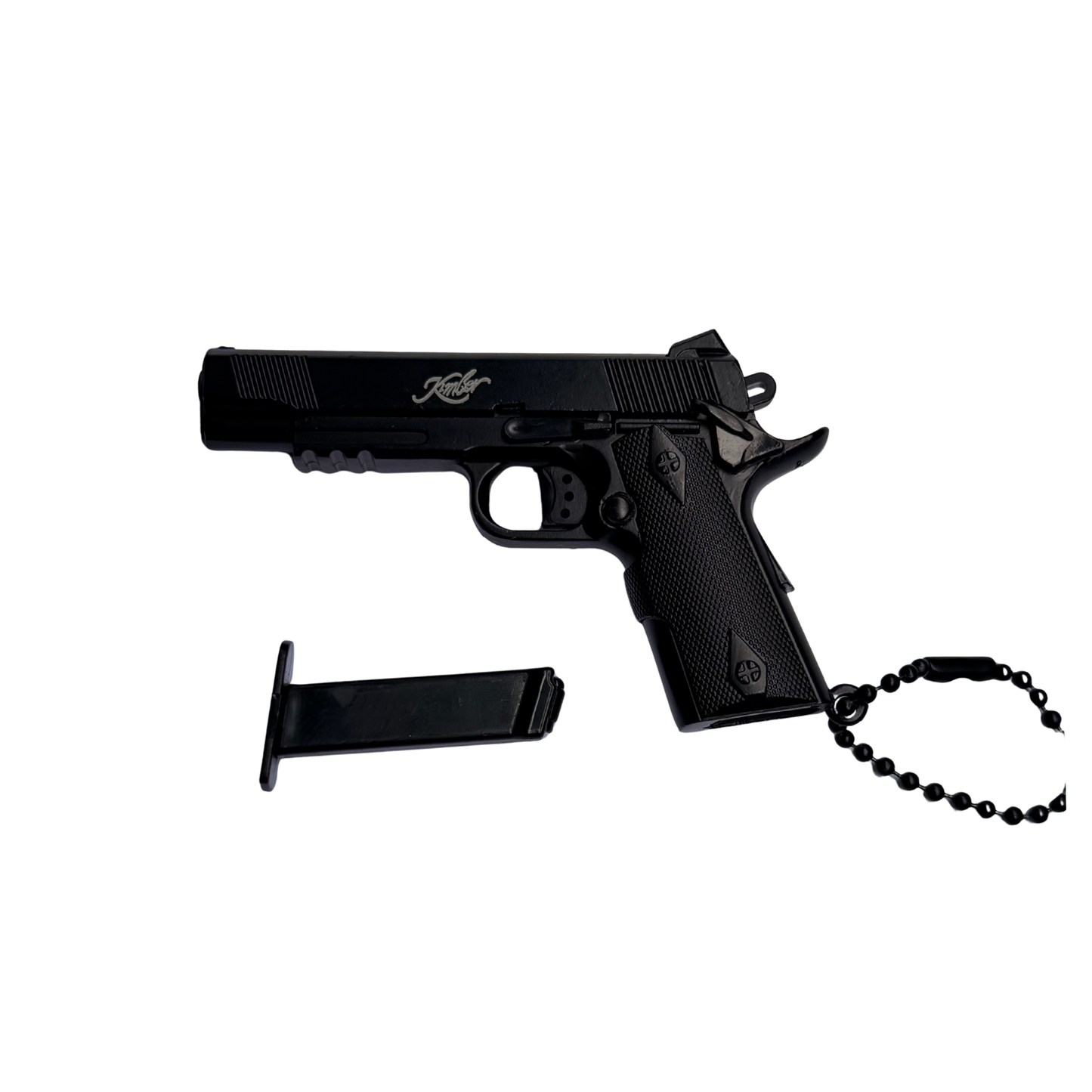 
                  
                    Mini 1911 Kimber Keychain – Slide Action with Imitation Round
                  
                