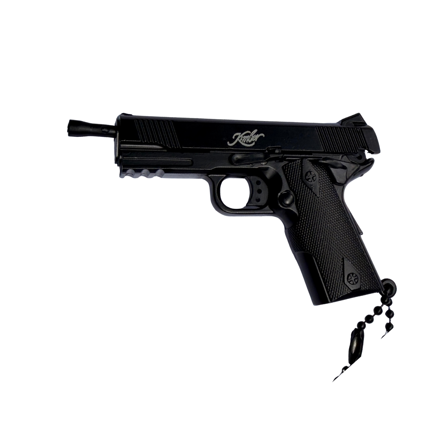 
                  
                    Mini 1911 Kimber Keychain – Slide Action with Imitation Round
                  
                