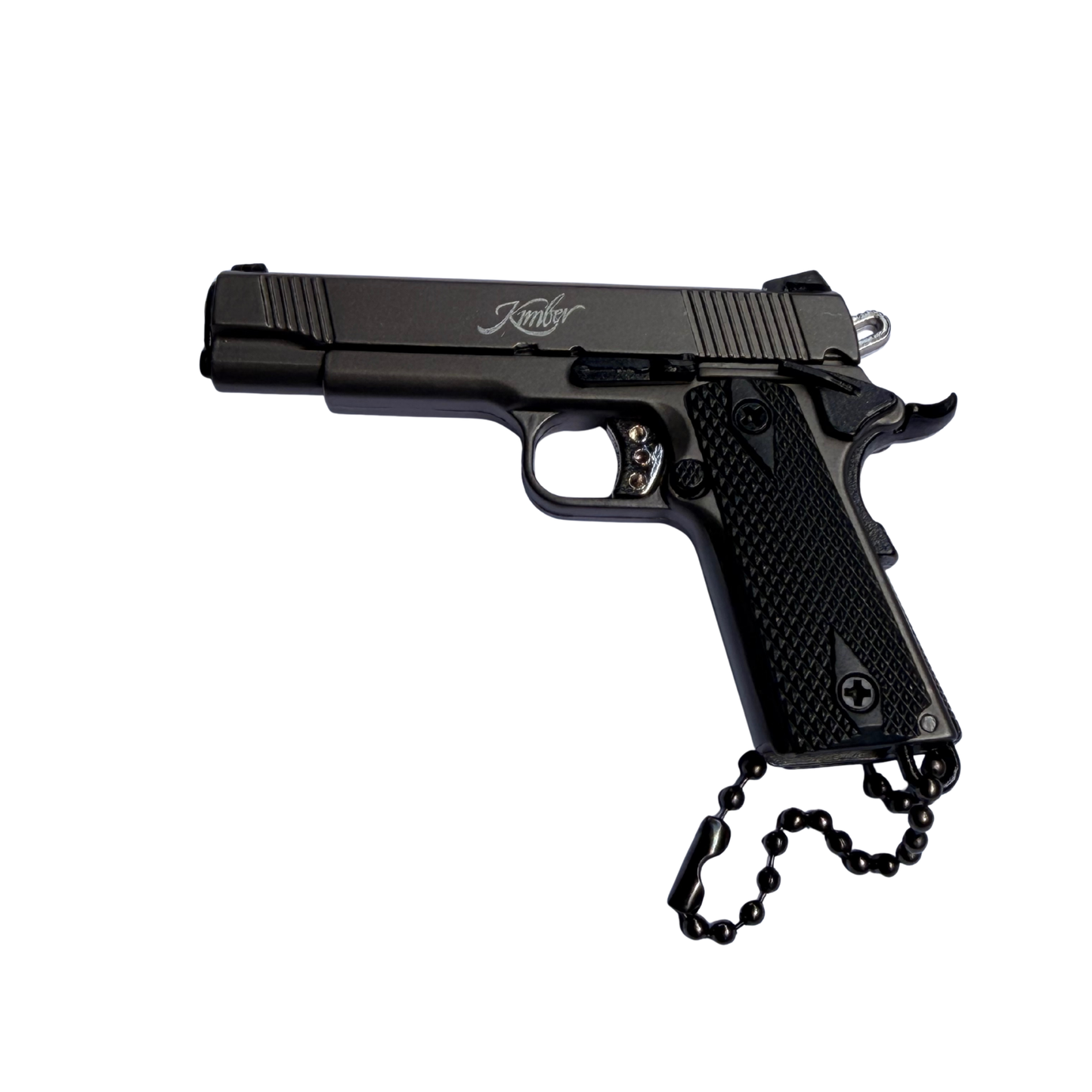 
                  
                    Mini 1911 Kimber Keychain – Slide Action with Imitation Round
                  
                