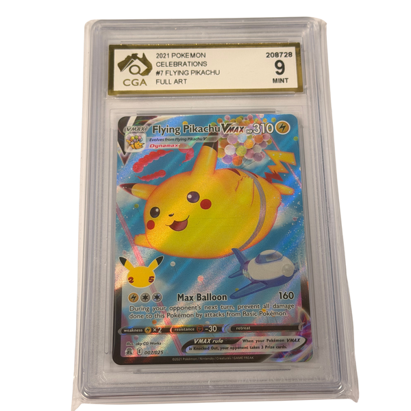 CGA Graded Pokemon 25th Aniversary: Celebrations #007 Flying Pikachu VMAX - Graded 9