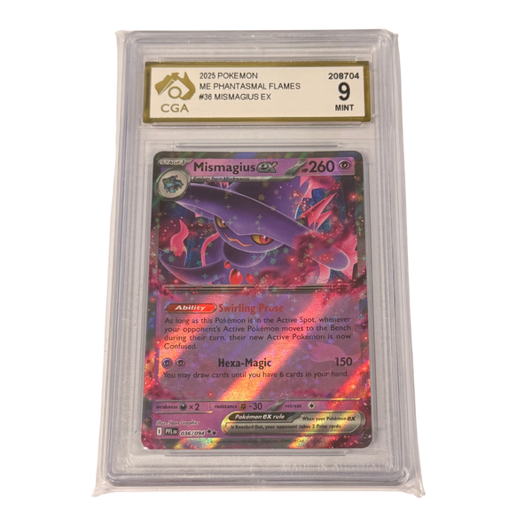 CGA Graded Pokemon ME02: Phantasmal Flames #036 Mismagius ex - Graded 9.0