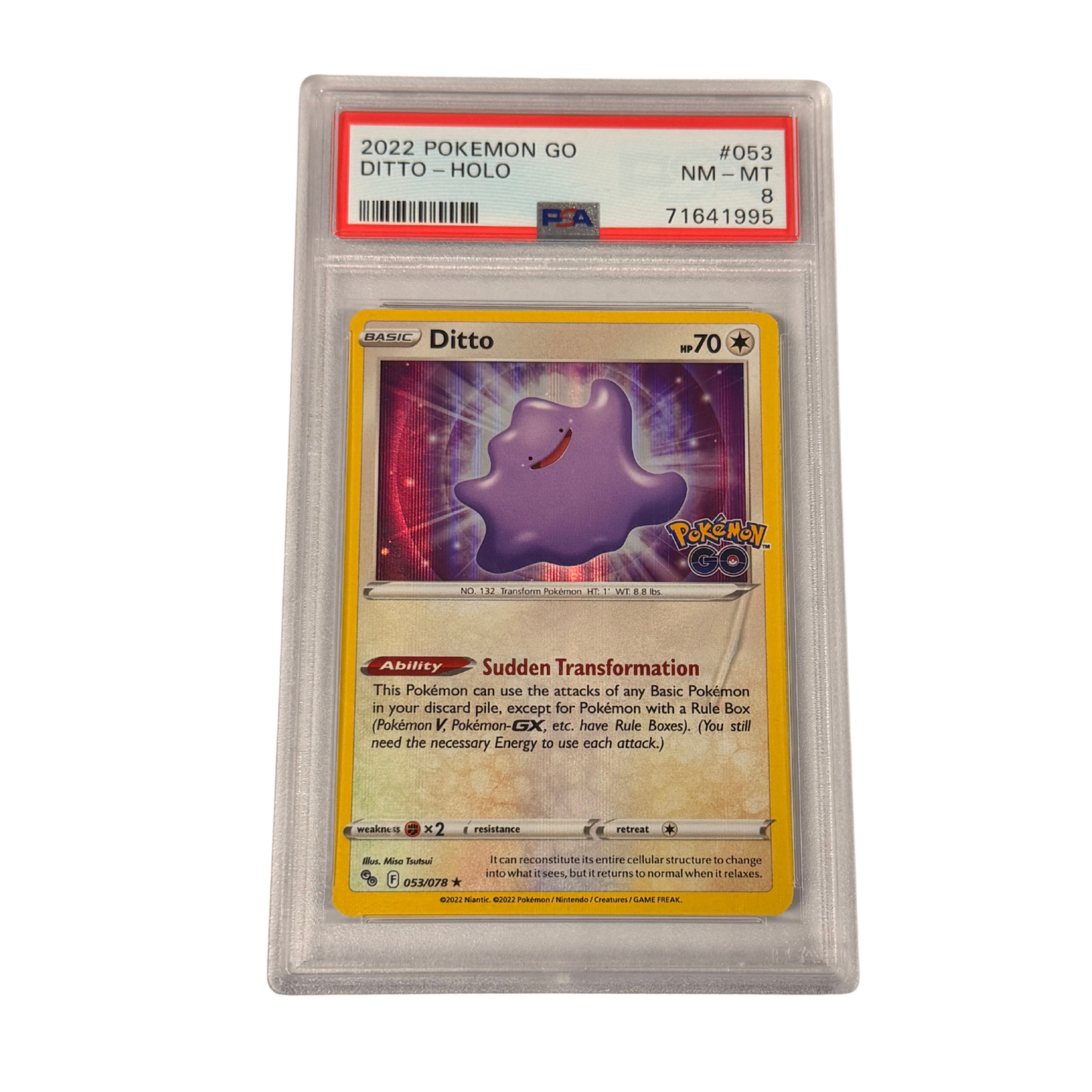 
                  
                    PSA Graded 8 Near Mint -2022 -POKEMON Go Dito
                  
                