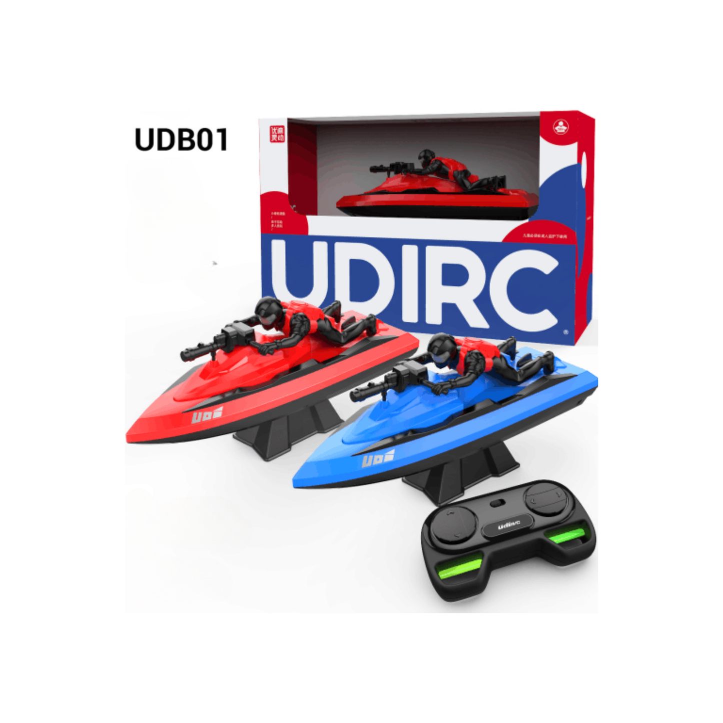 UDI RC 2.4ghz high speed Jet Ski RC boat with water Canon
