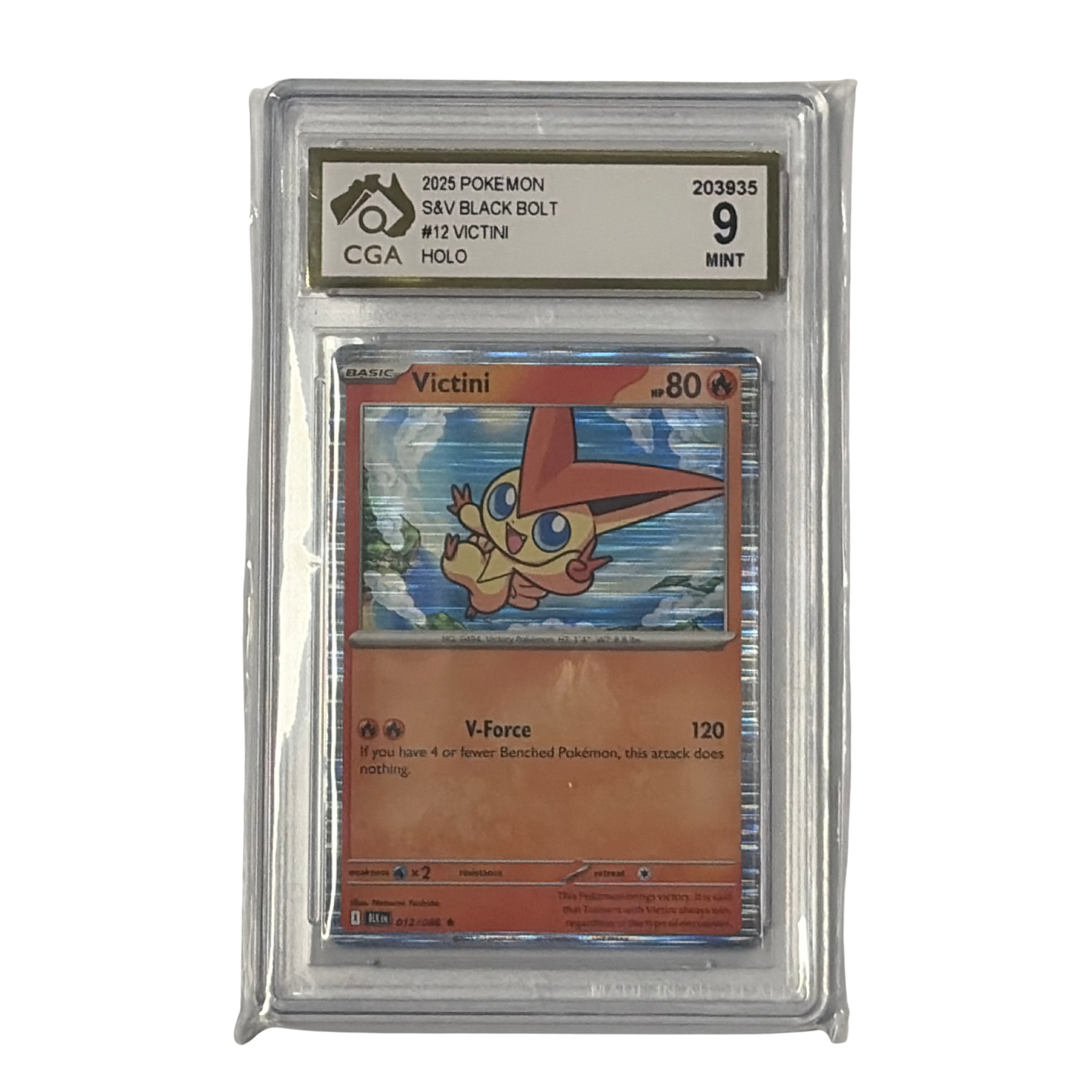 
                  
                    CGA Graded Pokemon Scarlet & Violet - Black Bolt #12 Victini
                  
                