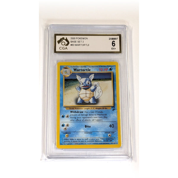 CGA Graded Pokemon Base Set 2  #63 Wartortle - Graded 6