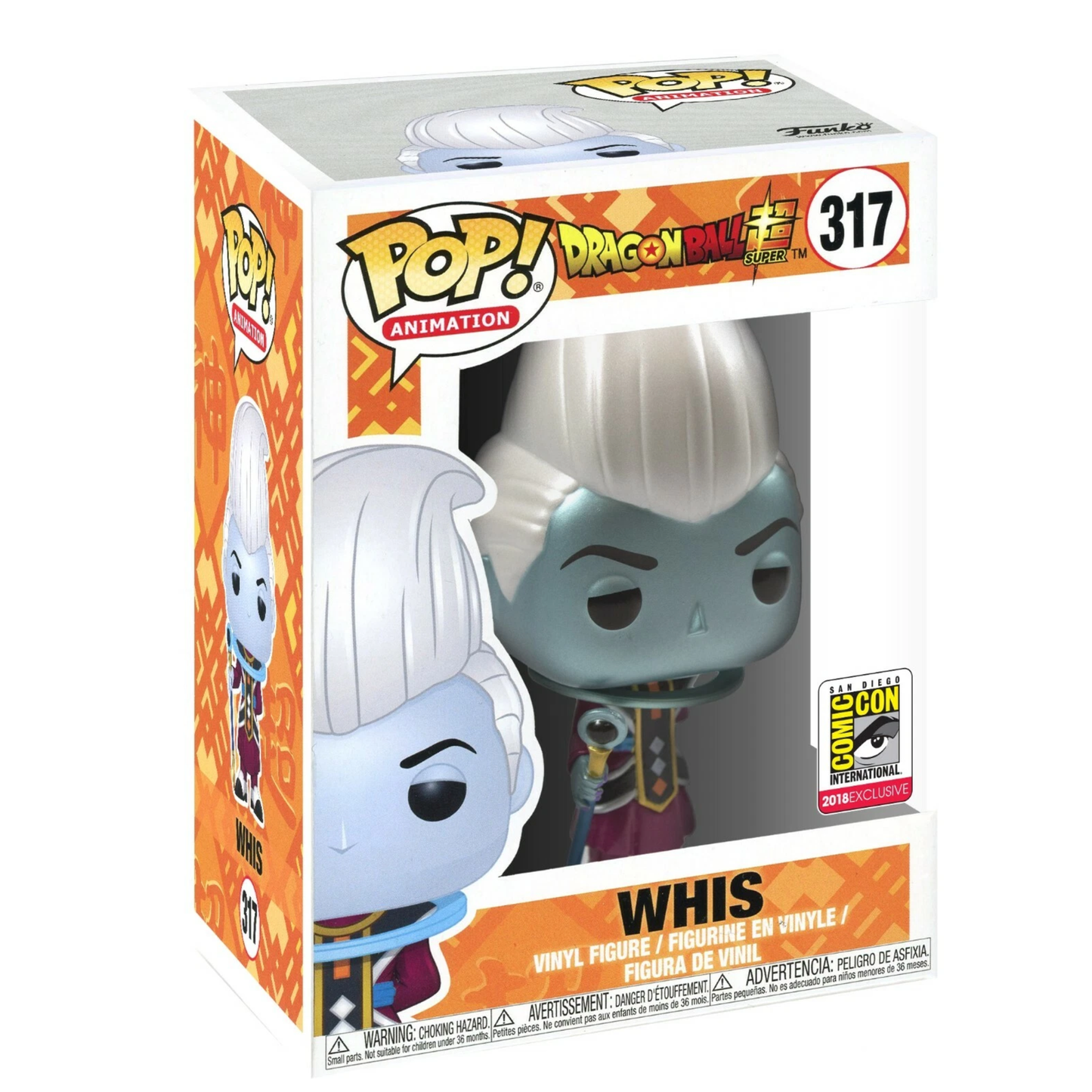 
                  
                    Dragon Ball Super - Whis Metallic Pop! Vinyl - San Diego ComicCon 2018 Exclusive
                  
                
