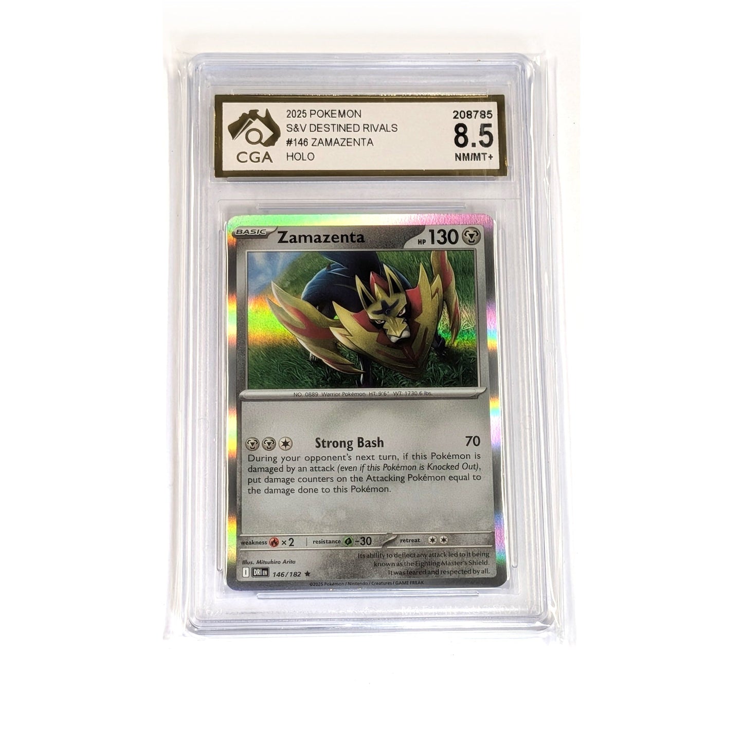 
                  
                    CGA Graded Pokemon SV10: Destined Rivals #146 Zamazenta - Graded 8.5
                  
                
